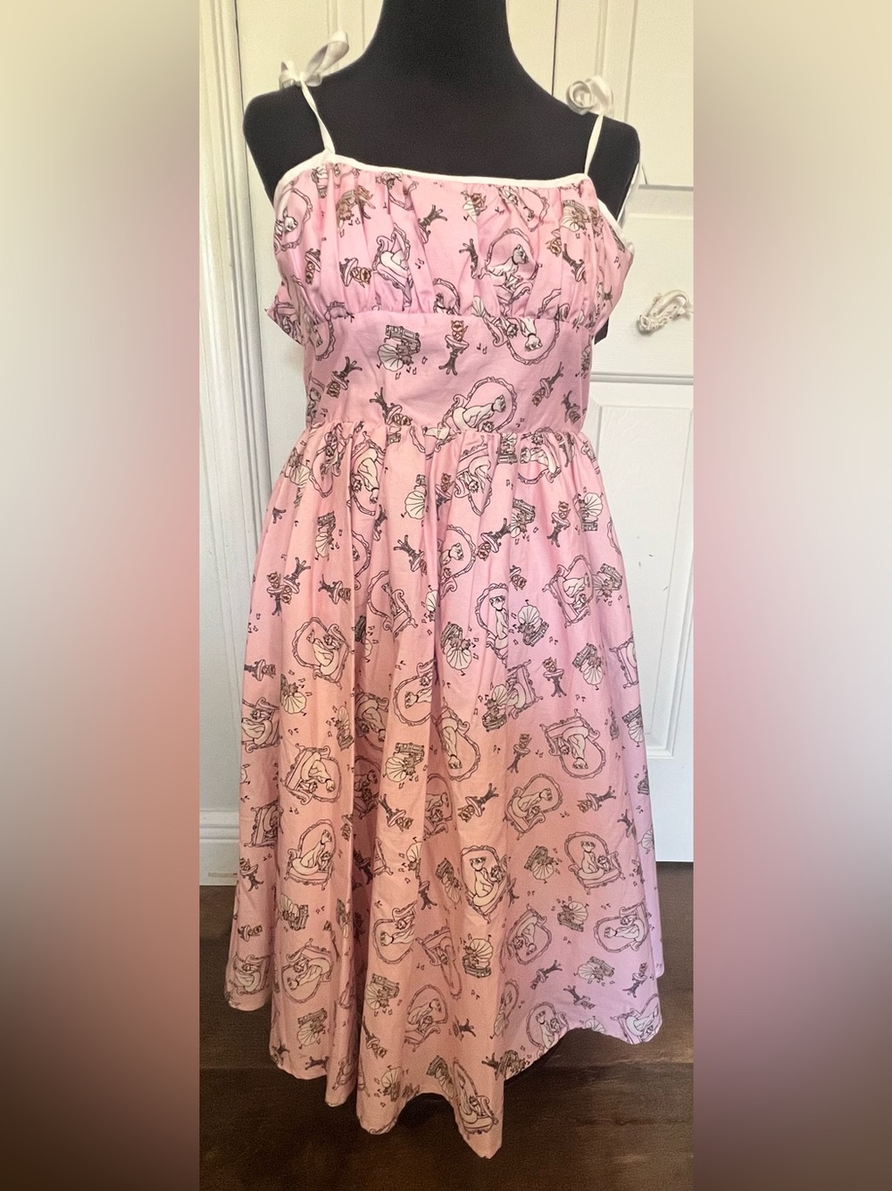 Disney The Aristocats 55th Anniversary Pink Swing Dress Midi Marie Duchess Adult
